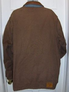 Ralph Lauren Mens Brown Chaps Genuine Leather Polo Twill Jacket Coat
