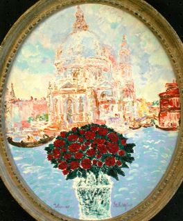 Johannes Schiefer Venice Impressionist Oil Mid 20c