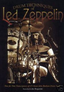 LED Zeppelin John Bonham Drum Techniques Book New