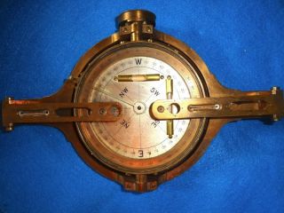Vintage John Davis and Son Brass Surveyors Survey Compass London