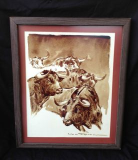 John Fulton Short Bulls Blood Painting Original