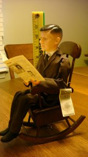 John. F. Kennedy Kamar Rocking Chair & Doll w/Box Wind Up, Japan, JFK