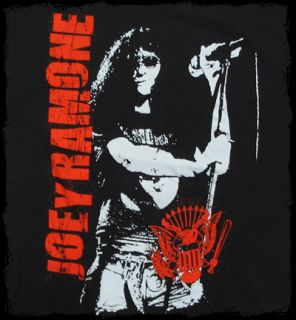 Joey Ramone Mic Hey HO Lets Go T Shirt Official Fast SHIP