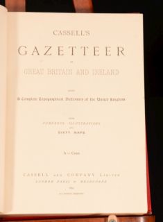 1893 1898 6VOL Cassells Gazetteer of Great Britain and Ireland