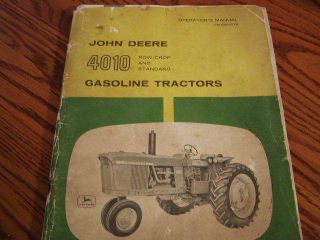 John Deere 4010 Tractor OMR28877 Operators Manual Book