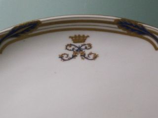 19th CENTURY MINTON HAND PAINTED PORCELAIN CRESCENT PLATE MADE FOR T GOODE Co  