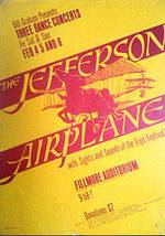 Jefferson Airplane Pete Seeger John Fahey Concert Poster 1966 Berkeley Folk AOR  