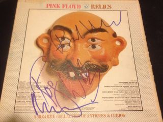 Pink Floyd Relics Signed LP Record Autograph Waters Wright Mason  
