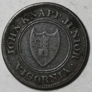 1813 John Knapp Glover Farthing Sidbury Old US Money  