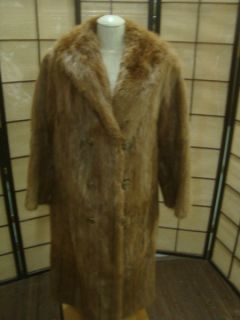95370 Long Brown Muskrat Fur Woman’s Coat Jacket John McKay  