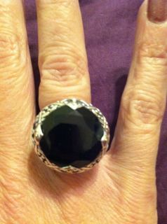 John Hardy Sterling Silver and 18K Gold Black Onyx Ring  