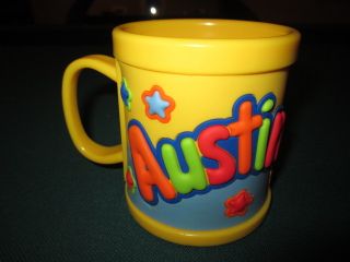 NEW John Hinde Plastic Trainers Drink Cup Mug Kids Personalized Name AUSTIN  
