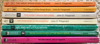 Complete Set 1 7 Great Brain Books by John D Fitzgerald Mercer Mayer Rare  