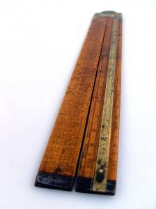 RARE ANTIQUE VICTORIAN J W MITCHELL ROUTLEDGE ENGINEERS RULE GUNTER SLIDE RULER  
