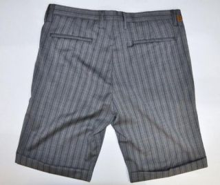 John Richmond Double Breasted Shorts Three Piece Wool Pinstriped Suit 38 EU 48  