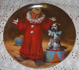 Tommy The Clown Plate by John MC Clelland Reco Knowles USA Shaggy Dog Circus  