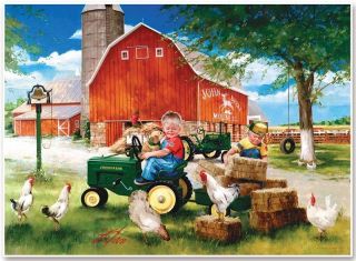 John Deere 1000 Piece Jigsaw Puzzle Growing Up Country  