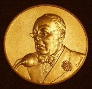 PEACE in EUROPE 25th Anniversary Winston Churchill 24Kt GOLD on 925 SILVER  