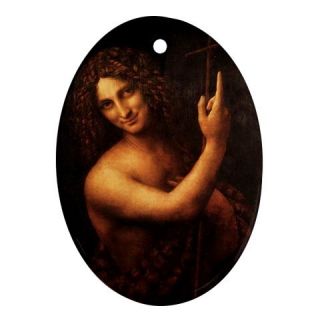 John The Baptist by Da Vinci Christmas Ornament  