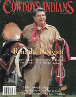 Ronald Reagan Willie Nelson Cowboys Indians Magazine July 2001 President  