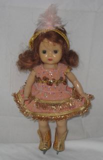 1950s Nancy Ann Story Book Muffie Redhead Walker Doll in Ice Skater Outfit  