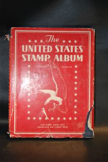 The United States Stamp Album by John w Nicklin 1936 Hardcover Album w Pages  