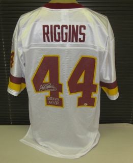 John Riggins Signed Redskins Reebok Jersey SB MVP  