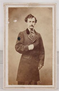 1865 John Wilkes Booth Albumen CDV Photograph of Abraham Lincoln's Assassin  