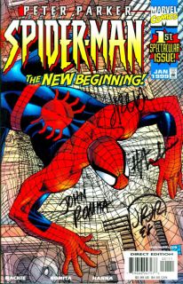 Spiderman 1 Signed John Romita SR John Romita Jr Jimmy Palmiotti Mackie  