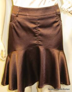 Cache Luxe Beautiful Brown Shimmery Skirt Size 8  