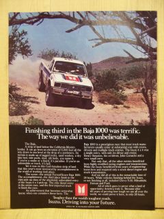 Original 1983 Isuzu 4x4 Pickup Magazine Ad Henry Simpson John Comacho Baja 1000  