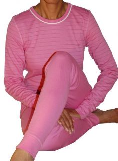 Pink 2 Pcs Set Womens Ski Long Johns Thermal Underwear  