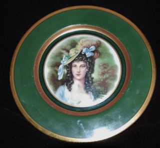 Victorian Woman Dutch Holland Plate Signed by Jon Peters  