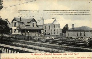Jonesboro AR St Bernard's Hospital c1910 Postcard  
