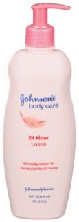 4 Pack Johnson's Body Care 24 Hour Body Lotion Pump Bottles 14 Ounces  