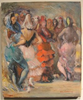 Jon Corbino 1930's Painting Bolero Dancers WPA Rockport Artist George Luks Pupil  