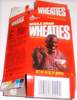 1990s Wheaties Michael Jordan Snack Size Cereal Box  