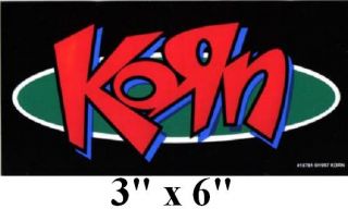 Korn Logo Jonathan Davis Vinyl Bumper Sticker Decal New  