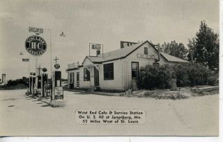 Jonesburg Missouri Restaurant Sinclair Gas Station Antique Vintage Postcard  