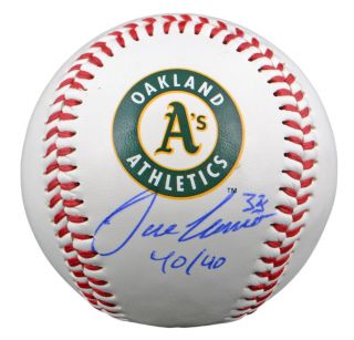 Jose Canseco Signed Oakland A's Logo Baseball w 40 40 GA Certified  
