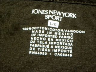 Jones New York Sport Women Blouse Size L 100 Cotton  