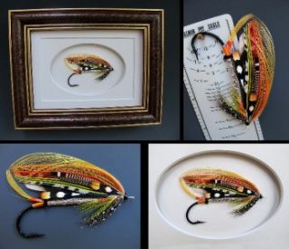Framed 9 0 Dusty Miller by Poul Jorgenson Salmon Fly Tying Fishing Collectible  