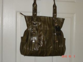New B Makowsky Jordana Leather Handbag Tote  
