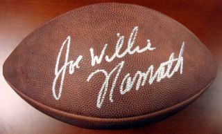 Joe Namath Autographed Signed NFL Wilson Leather Football Willie PSA DNA L71845  