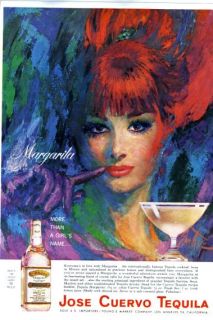 1965 Jose Cuervo Tequila Margarita Magazine Ad Sam Katz  