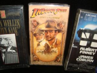 5 VHS Tapes Betrayed Looker Indiana Jones Last Crusade Citizen Kane Nightscare  