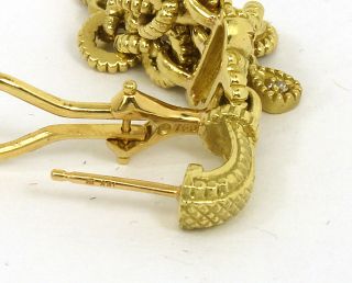 DESIGNER JUDITH RIPKA 18K GOLD DIAMONDS LADIES TRENDY DANGLE EARRINGS  