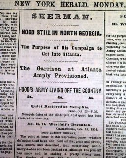 Battle of Cedar Creek Philip Sheridan vs Jubal Early 1864 Civil War Newspaper  