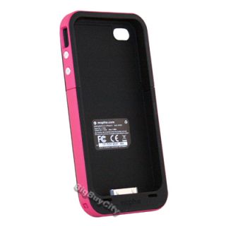 Mophie Juice Pack Plus Pink Extended Battery Case Rechargeable iPhone 4 New 2012  