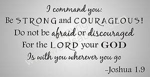 I Command You Vinyl Word Quote Wall Decal Joshua 1 9 God Scripture Inspirational  
